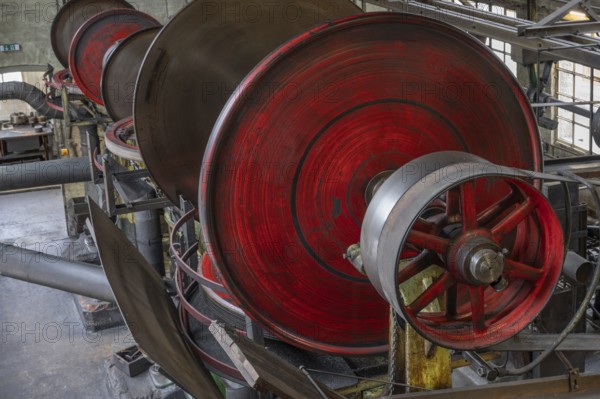 Transmission drive in a former drop forge, Industrial Museum, Sicharchard Str. Lauf an der Pegnitz,