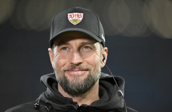 Coach Sebastian Hoeneß VfB Stuttgart Portrait smiles, PreZero Arena, Sinsheim, Baden-Württemberg,