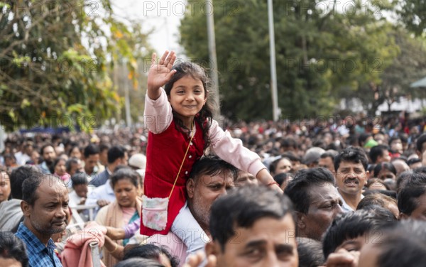 Large group of people arrives to the Lachit Barphukan Police Academy inauguration function on March