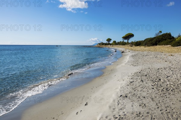 Lonely beach, Spiaggia di Biderosa, Riserva Biderosa nature reserve, Orosei, Nuoro province, east