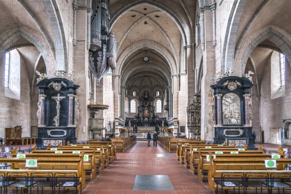 Interior of St Peter's Cathedral, UNESCO World Heritage Site in Trier, Rhineland-Palatinate,