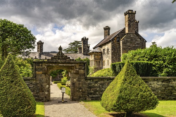Gwydir Castle manor house and park in LlaNorth Rhine-Westphalia, Wales, Great Britain