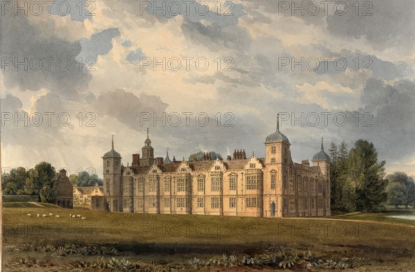 North East View of Blickling Hall, Norfolk, the Seat of the Very Honourable Lord Suffield, England,
