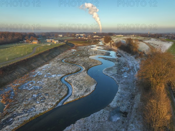 Recklinghausen, Castrop-Rauxel, North Rhine-Westphalia, Germany, winter landscape, EMSCHERLAND
