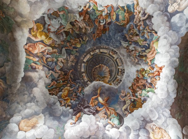 Fall of the Giants fresco, Te Palace - Palazzo del Te, Mantova - Mantua, Italy, Europe