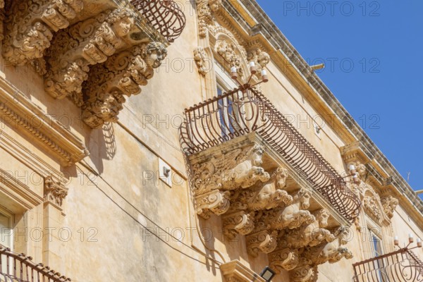 Palazzo Nicolaci di Villadorata, Noto, Noto Valley, Sicily, Italy, Europe