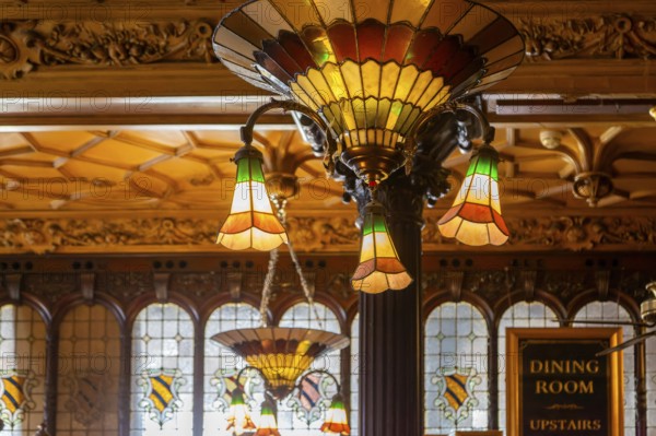 Grade 1 listed interior of the Philharmonic Dining Rooms public house, Hope Street, Liverpool,