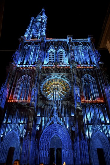 Illumination of the Cathédrale Notre Dame de Strasbourg, Strasbourg Cathedral, Unesco World
