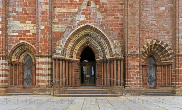 12th century St Magnus Cathedral, oldest cathedral in Scotland and most northerly cathedral in the