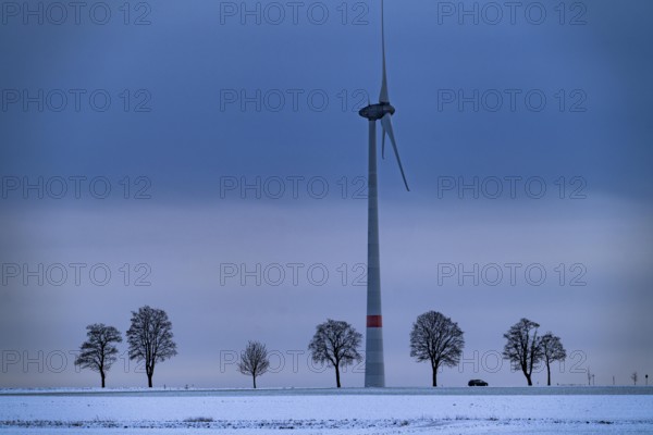 Wind farm, north of Lichtenau, self-proclaimed energy town, over 190 wind turbines and over 1200