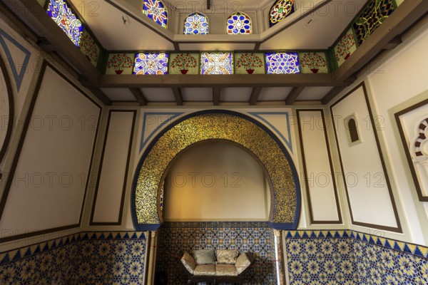 Arab House, Casa Araba, interior view, Scherrer Park, Parco Scherrer, Morcote, Lake Lugano, Lago di