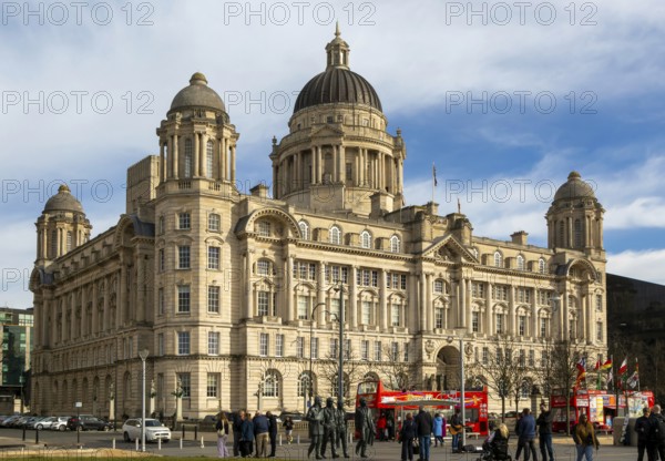 Port of LIverpool building, Pier Head, Liverpool, England, UK completed 1907 architect Sir Arnold