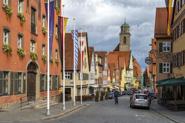 The old town and St George's Minster in Dinkelsbühl, Middle Franconia, Bavaria, Germany, Europe