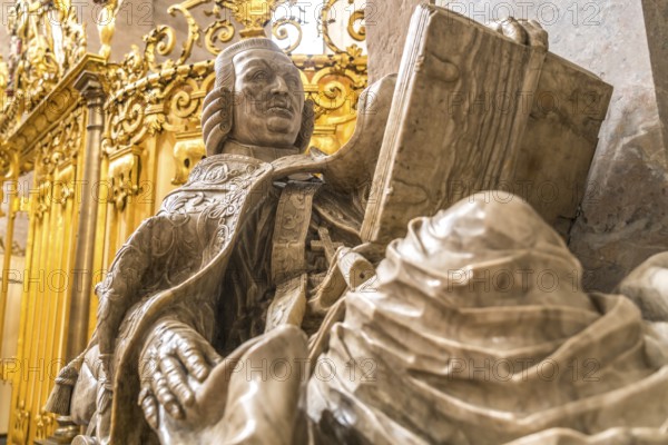 Tomb of Johann Philipp von Walderdorf in the interior of St Peter's Cathedral, UNESCO World