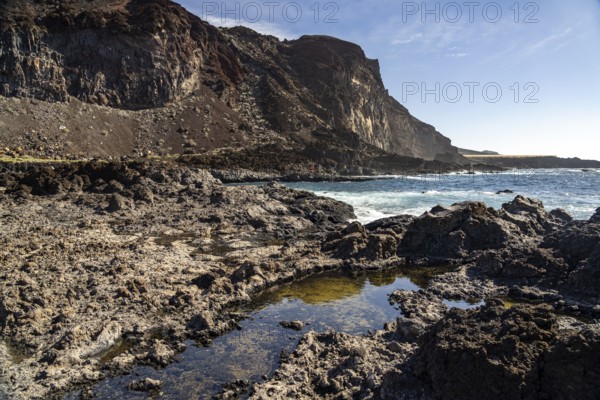 The coast at Playa de Tacorón, El Hierro, Canary Islands, Spain, Europe