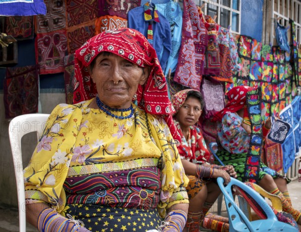Bocas del Toro Indigenous Guna woman on San Blas Islands Panama
