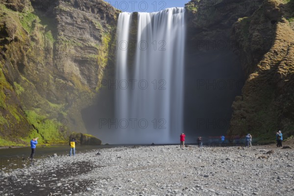 Skógafoss is a waterfall situated on the Skógá River in the south of Iceland. Height 60 m, width 25