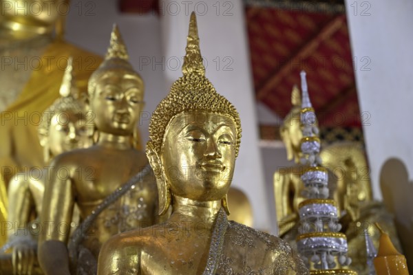 Buddha statues in Wat Arun, Temple of Dawn, Bangkok, Thailand, Asia