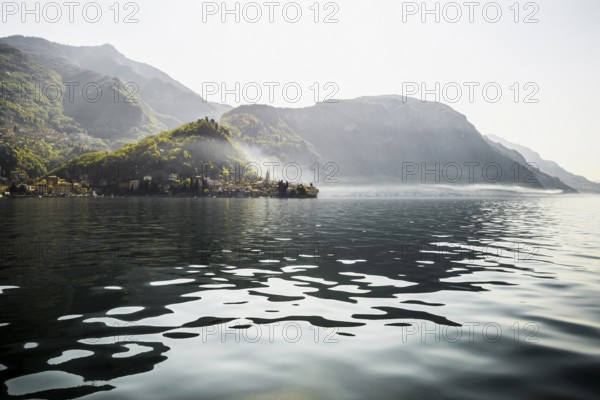 Picturesque village by the lake, morning mood, spring, Varenna, Province of Lecco, Lake Como, Lago