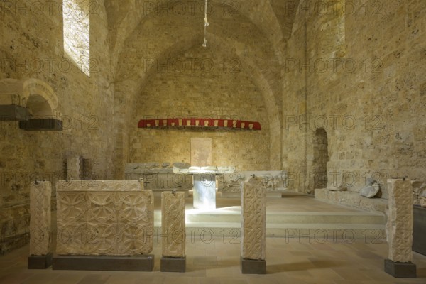 Museum in the Abbey of Gellone, also Saint-Guilhem-le-Désert Monastery, Département Hérault,