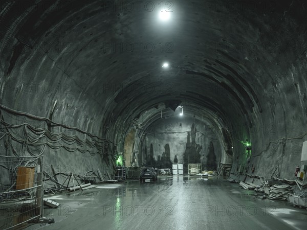 Tunnel section in construction lot H41, Brenner Base Tunnel, Zenzendorf, Tyrol, Austria, Europe