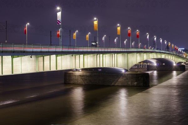 Deutzer Bruecke, Cologne, North Rhine-Westphalia, Germany, Europe