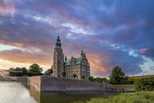 Famous Rosenborg castle and gardens in historic center of Copenhagen