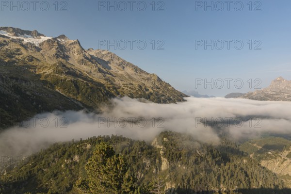 View from the Sustenpass High Alpine Road, close to the lake Steinsee