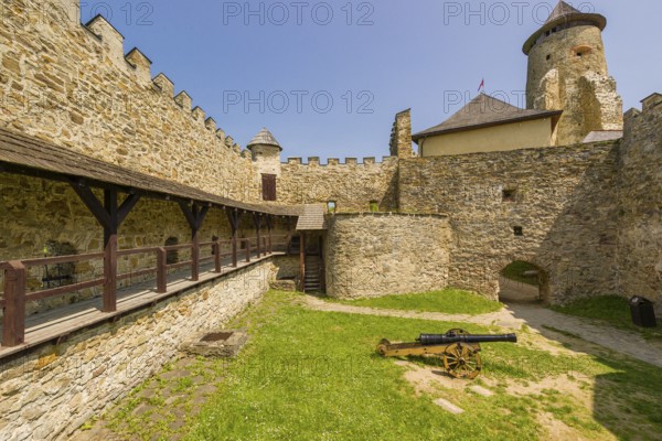 Lubovna Castle, built at the end of the 13th century. Station 6 and 7, Western Renaissance bastion