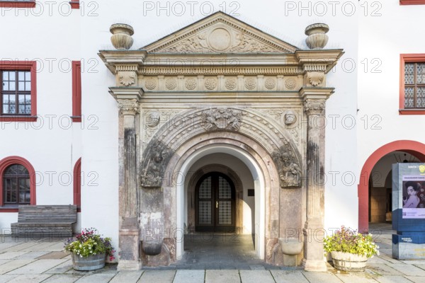 Judith Lucretia Portal at the Old Town Hall in Chemnitz, Saxony, Germany, Europe