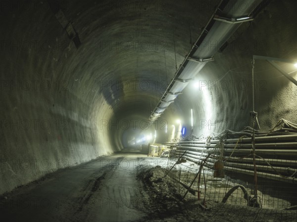 Tunnel section, construction lot H53 in the Brenner Base Tunnel, Tyrol, Austria, Europe