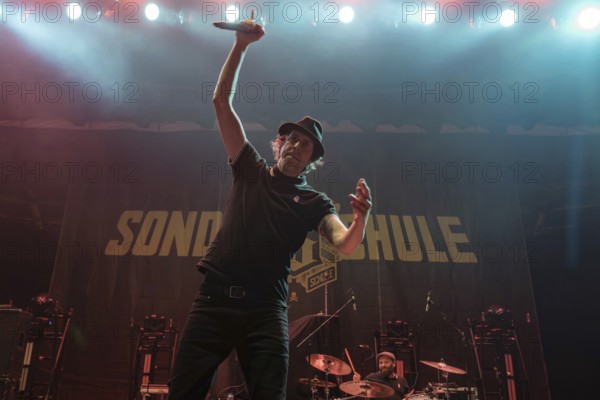 Costa Cannabis (Tim Kleinrensing), singer of Sondaschule live at the Berlin Velodrom on 12/02/2025