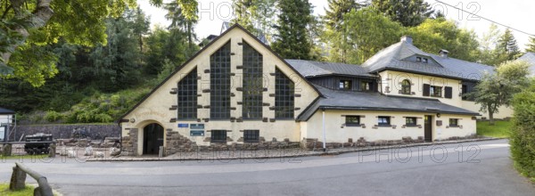 Visitor mine Vereinigt Zwitterfeld in Zinnwald, exterior view with mine forge and mine house,
