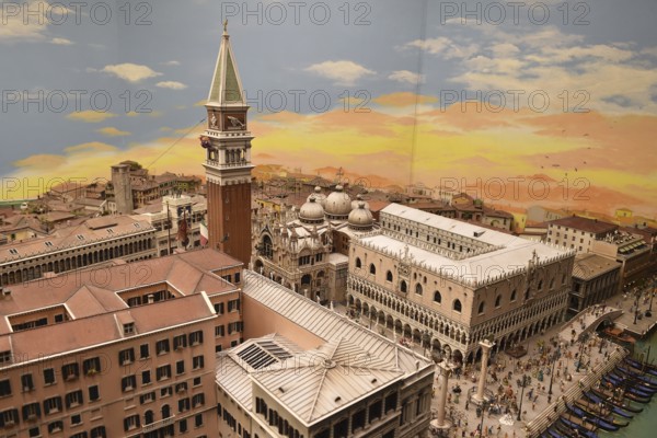The St Mark's Tower Venice in Miniatur Wunderland Hamburg, Germany, Europe
