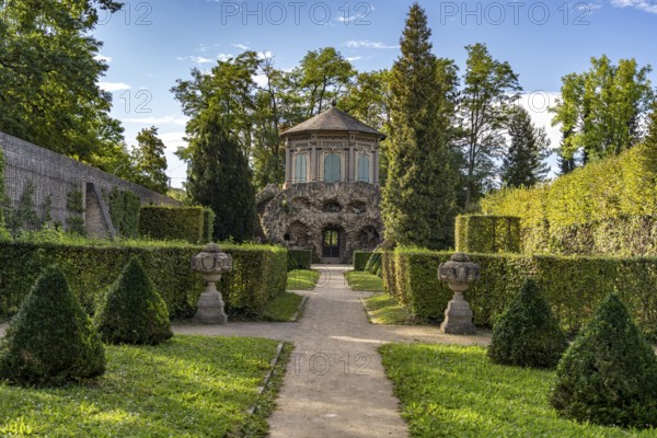 Grotto House and Belvedere, Veitshöchheim Palace and Rococo Court Garden, Lower Franconia, Bavaria,