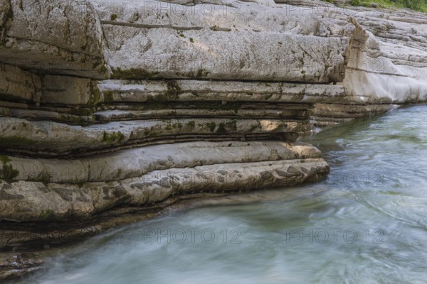 Rocks and clear water, Taugl creek, Bad Vigaun, Austria, Europe