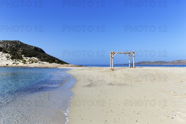 Double bay, twin beach, Simos beach, Sarakiniko beach, coastline, Elafonisos, Deer Island, Laconia,