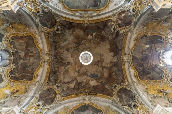 Ceiling fresco in the interior of the pilgrimage church of the Visitation of the Virgin Mary /