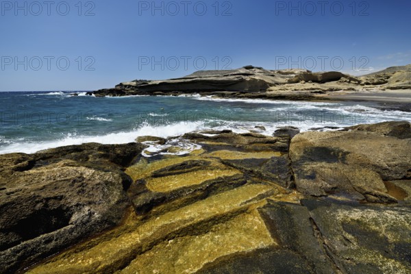 Sandstone coast, San Miguel de Tajao, Tenerife, Canary Islands, Spain, Europe