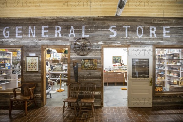 Holdrege, Nebraska - An old general store at the Nebraska Prairie Museum.