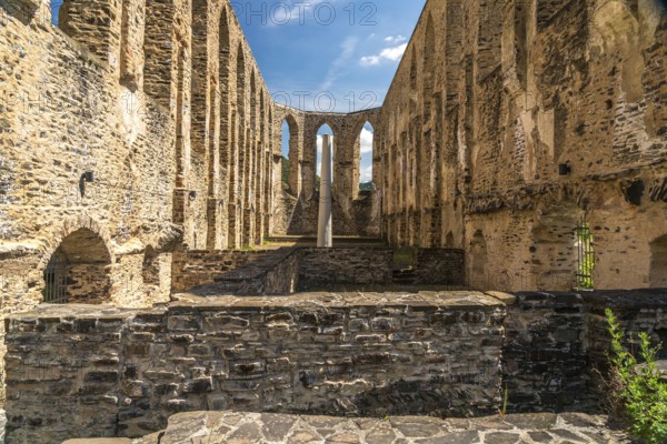 The ruins of Stuben Monastery near Bremm on the Moselle, Rhineland-Palatinate, Germany, Europe
