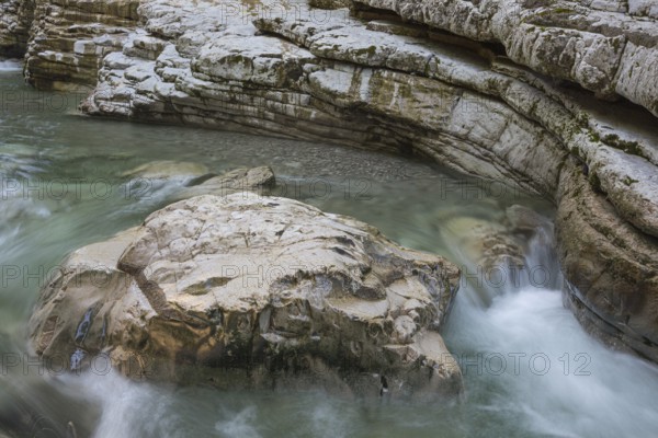 Rocks and clear water, Taugl creek, Bad Vigaun, Austria, Europe