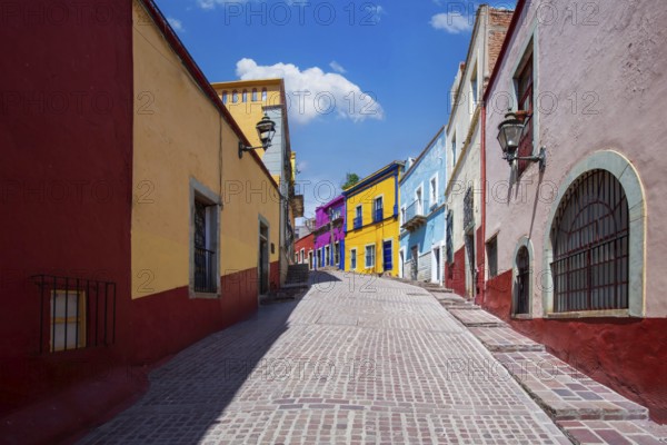 Guanajuato, Mexico, Scenic streets and colorful colonial architecture in Guanajuato historic