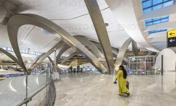 Abu Dhabi Airport, Zayed International Airport with passengers. The new Terminal A has a capacity