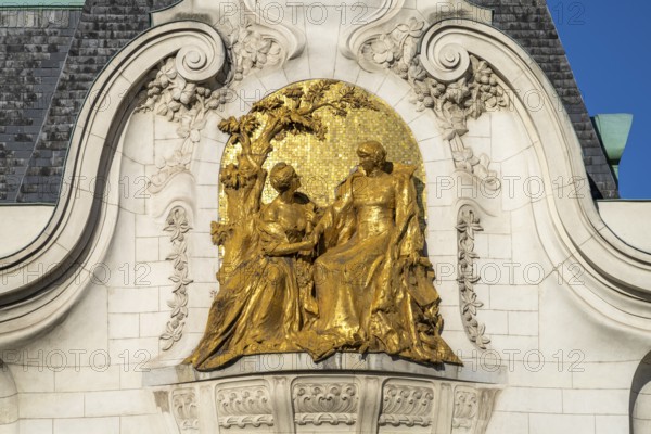 Depiction of Austria by Paul Gasq and France by François Sicard at the Art Nouveau Palais of the