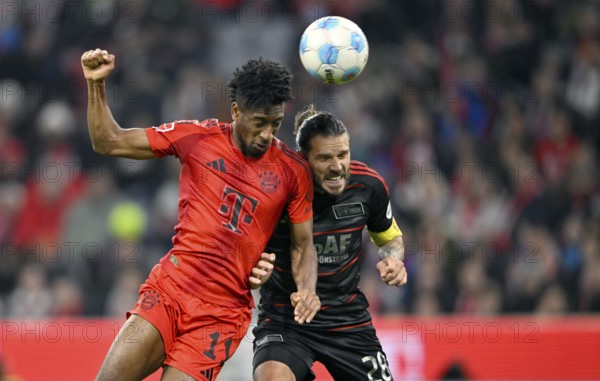 Header duel duel action Christopher Trimmel 1. FC Union Berlin FCU (28) against Kingsley Coman FC