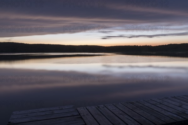 Last evening light at the Großer Glubigsee near Wendisch Rietz, Oder-Spree district, Brandenburg,