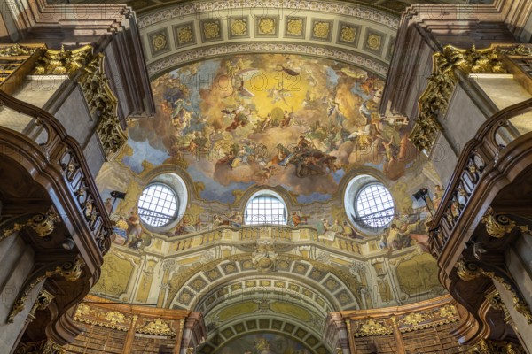 Ceiling frescoes in the State Hall of the Austrian National Library in Vienna, Austria, Europe