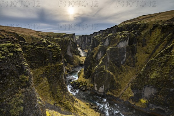 Fjaðrárgljúfur Canyon, Fjadrargljufur, deep canyon, near Kirkjubæjarklaustur, South Iceland,