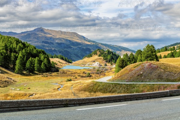 France, Alps, Départements Hautes-Alpes and Alpes-de-Haute-Provence, view of pass Col de Vars,